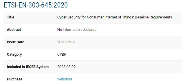 ETSI EN 303 645 IoT Certification Test Laboratory(图1)