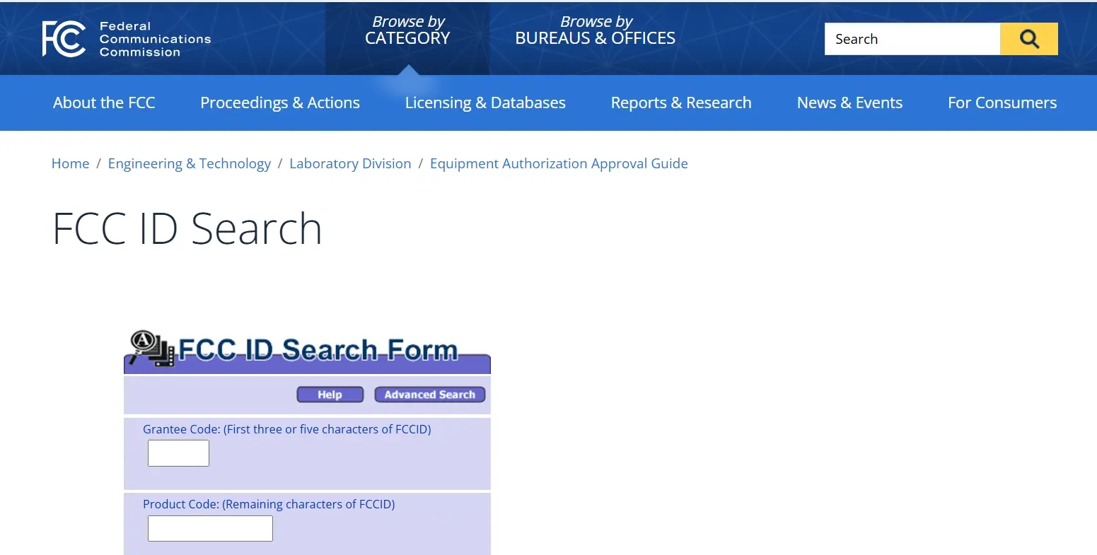 How to Search for an FCC ID?