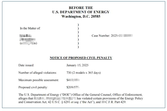 Amazon US DOE Compliance on February 18, 2025